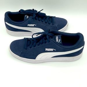 PUMA NAVY BLUE SUEDE CLASSIC SNEAKERS